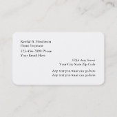 Thuisinspectie van onroerend goed visitekaartje (Achterkant)