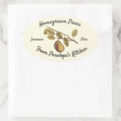 Thuiskantines Etiket  peren Jouw naam (Tas)