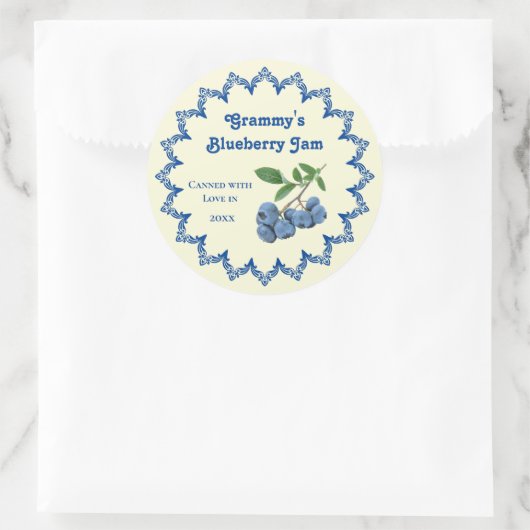 Thuiskanting  Blueberry Jam Food Label (Tas)