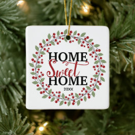 Thuiskerstboom met foto's Home Sweet Keramisch Ornament