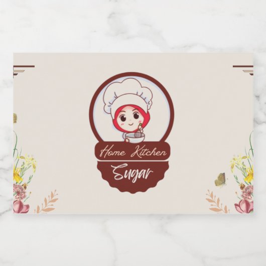 Thuiskeuken Voedselcontainer Etiket (Enkel label)