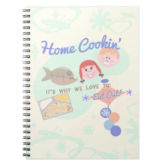 Thuiskoken Funny Dinnertime Art Design Notitieboek (Voorkant)
