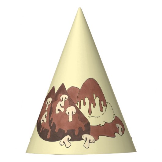 Thuiskoking Vlees van vleesbrood Aardappelen Feesthoedjes (Voorkant)