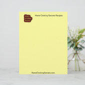 Thuiskookgeheimen Ontvang Briefpapier Custom Briefhoofd (Staand voorkant)