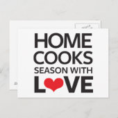Thuiskookseizoen met liefde briefkaart (Voorkant / Achterkant)