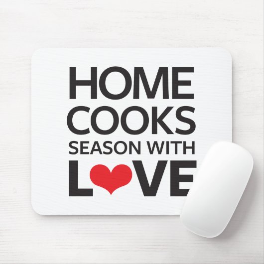 Thuiskookseizoen met liefde muismat (Met muis)
