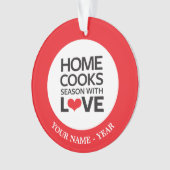 Thuiskookseizoen met liefde ornament (voorkant)