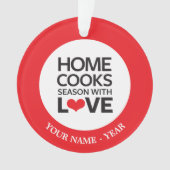 Thuiskookseizoen met liefde ornament (voorkant)