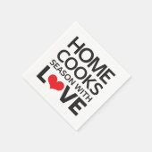 Thuiskookseizoen met liefde servet (Hoek)