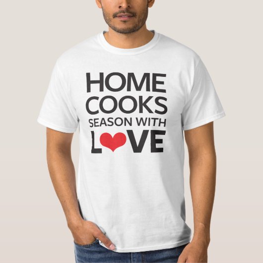 Thuiskookseizoen met liefde t-shirt (Voorkant)