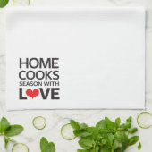 Thuiskookseizoen met liefde theedoek (Gevouwen)