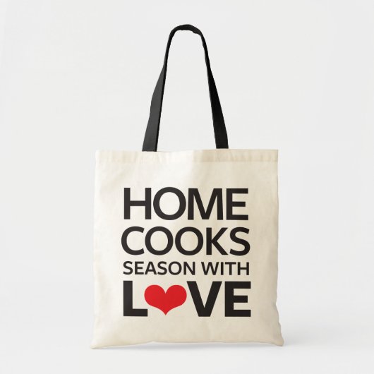 Thuiskookseizoen met liefde tote bag (Voorkant)