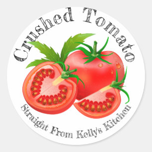 Thuislabel voor tomaten uit de zakelijke pottenmak ronde sticker