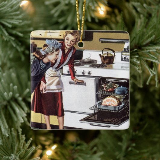 thuisland, mam in de keuken keramisch ornament (Boom)