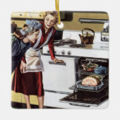 thuisland, mam in de keuken keramisch ornament (Voorkant)