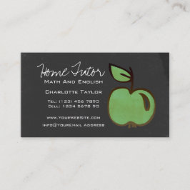 Thuisleraar Groen Apple Chalkboard Visitekaartje