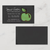 Thuisleraar Groen Apple Chalkboard Visitekaartje (Voorkant / Achterkant)