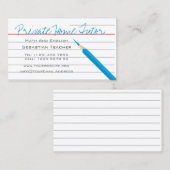 Thuislerarenpotlood Visitekaartje (Voorkant / Achterkant)