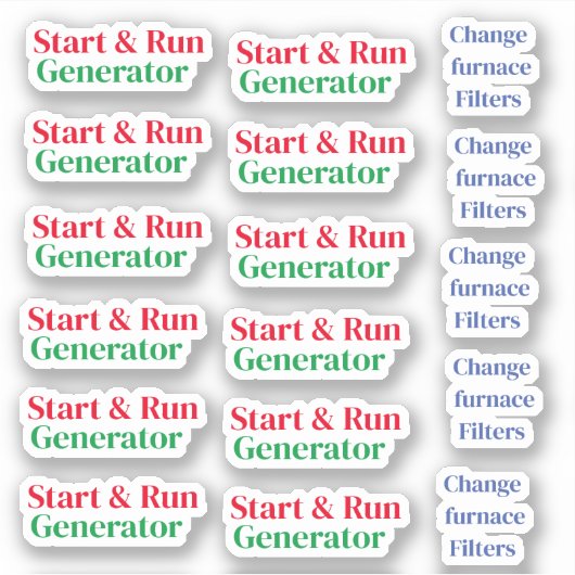 thuisonderhoud sticker (Voorkant)