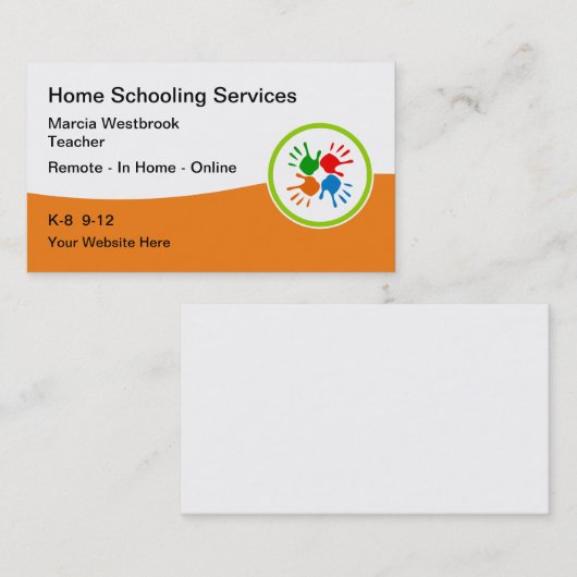Thuisonderwijs Visitekaartje (Voorkant / Achterkant)