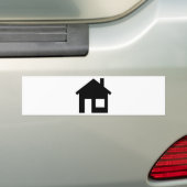 Thuisonroerend goed bumpersticker (Op auto)