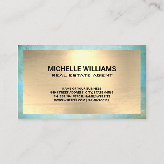 Thuisonroerend goed | Goudtextiel Visitekaartje (Achterkant)