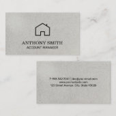 Thuispictogram | Achtergrond textiel Visitekaartje (Voorkant / Achterkant)