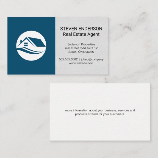 Thuispictogram | Realtor Visitekaartje (Voorkant / Achterkant)