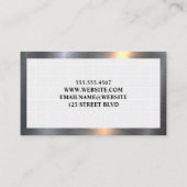 Thuispictogram | Tegels van witte baksteen | Metal Visitekaartje (Achterkant)