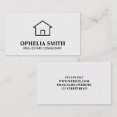 Thuispictogram | Tegels van witte baksteen Visitekaartje (Voorkant / Achterkant)