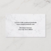 Thuispictogram | Witte marmer Afsprakenkaartje (Achterkant)