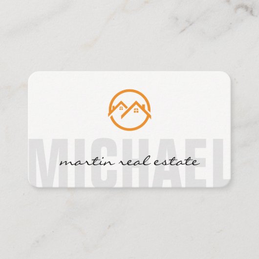 Thuispictogrammen voor onroerend goed visitekaartje (Voorkant)