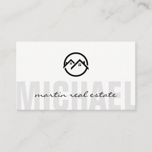 Thuispictogrammen voor onroerend goed visitekaartje (Voorkant)