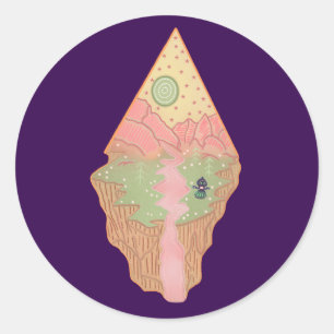 Thuisplaneet van het Flatwoods-monster Cryptid f Ronde Sticker