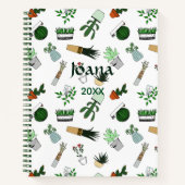 Thuispotentiële Planten Doodle Art Notitieboek (Voorkant)