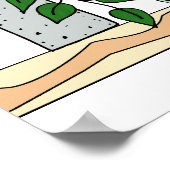 Thuispotentiële Planten Doodle Art Poster (Hoek)
