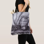 Thuispotloodtekening All-Over-Print Canvas tas (Dichtbij)