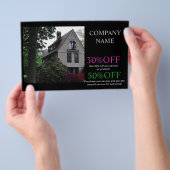 Thuisrenovatie dakbedekking - Onroerend goed Flyer (Hand)