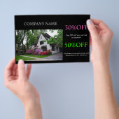 Thuisrenovatie dakbedekking - Onroerend goed Flyer (Hand)