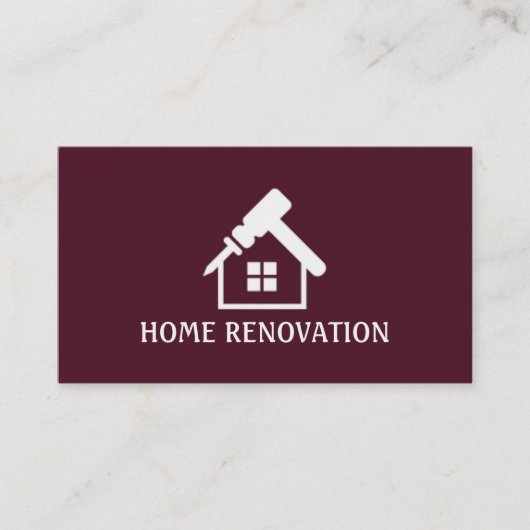 Thuisrenovatie, Visitekaartje voor de bouw (Voorkant)