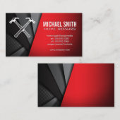 thuisreparatie | hamerpictogram | Abstracte panele Visitekaartje (Voorkant / Achterkant)