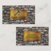 thuisreparatie | stenen muur | makelaar in onroere visitekaartje (Voorkant / Achterkant)