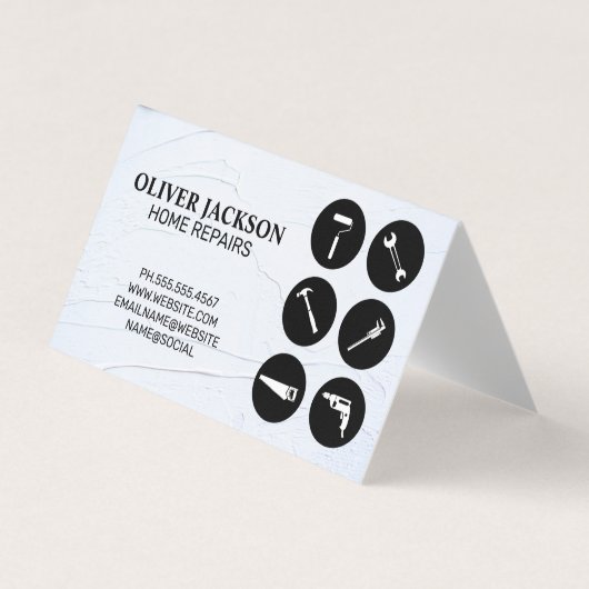 thuisreparatie | Tools | klusjesman Visitekaartje (Voorkant)