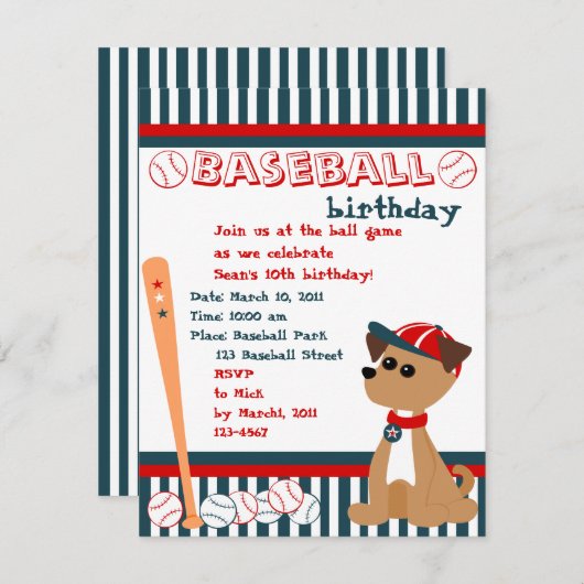 Thuisrun Doggie. Kaart (Voorkant / Achterkant)