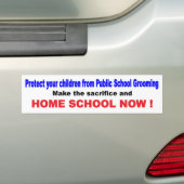 Thuisschool Bumpersticker (Op auto)