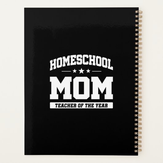 Thuisschool Leraar van het Jaar Thuisschool Moeder Planner (Achterkant)