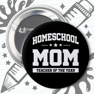 Thuisschool Leraar van het Jaar Thuisschool Moeder Ronde Button 5,7 Cm
