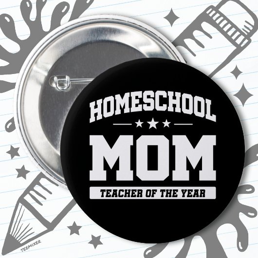 Thuisschool Leraar van het Jaar Thuisschool Moeder Ronde Button 5,7 Cm