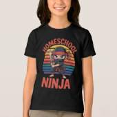 : Thuisschool Ninja Kinder – Schattigee Chibi Ninj Tri-Blend Shirt (Voorkant)