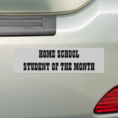 Thuisschool Student van de maand Bumpersticker (Op auto)
